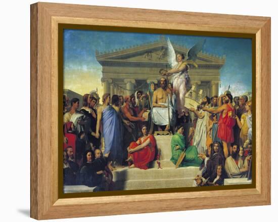 Apotheosis of Homer, 1827-Jean-Auguste-Dominique Ingres-Framed Premier Image Canvas