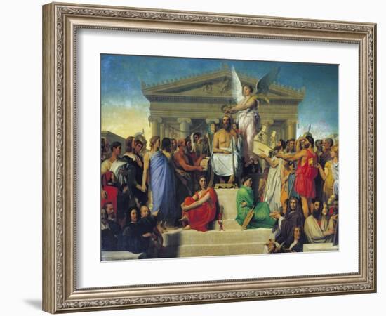 Apotheosis of Homer, 1827-Jean-Auguste-Dominique Ingres-Framed Giclee Print