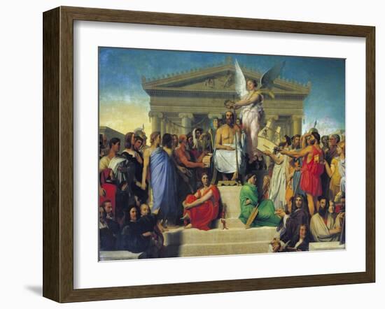 Apotheosis of Homer, 1827-Jean-Auguste-Dominique Ingres-Framed Giclee Print