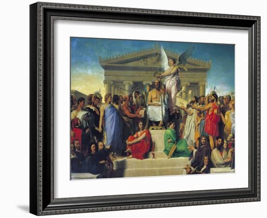 Apotheosis of Homer, 1827-Jean-Auguste-Dominique Ingres-Framed Giclee Print