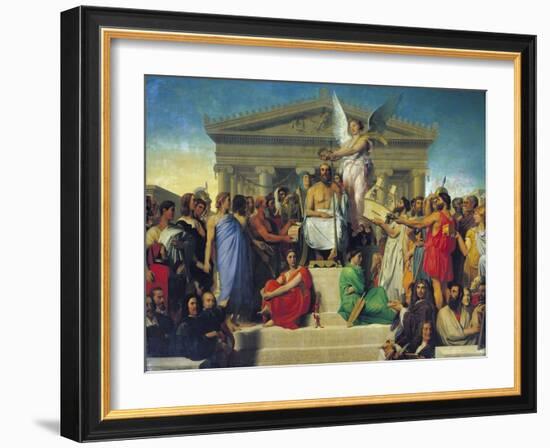 Apotheosis of Homer, 1827-Jean-Auguste-Dominique Ingres-Framed Giclee Print