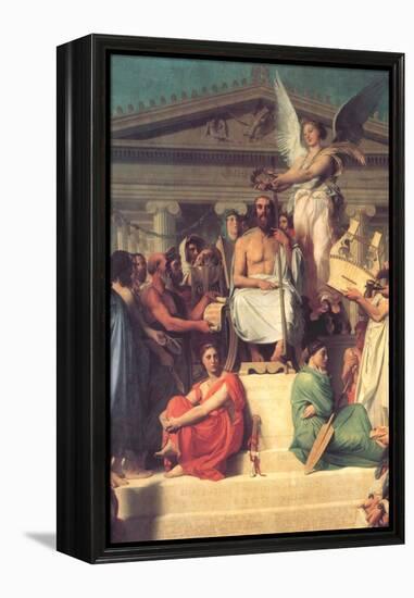 Apotheosis of Homer-Jean-Auguste-Dominique Ingres-Framed Stretched Canvas