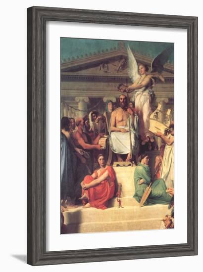 Apotheosis of Homer-Jean-Auguste-Dominique Ingres-Framed Art Print