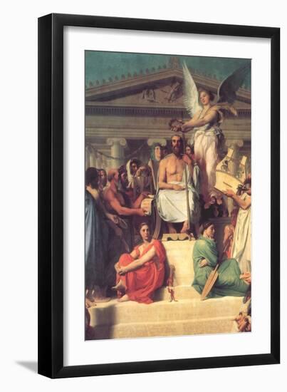 Apotheosis of Homer-Jean-Auguste-Dominique Ingres-Framed Art Print