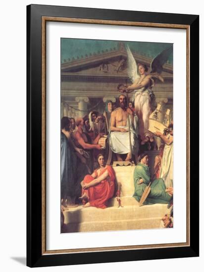 Apotheosis of Homer-Jean-Auguste-Dominique Ingres-Framed Art Print