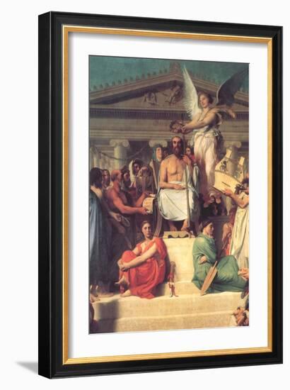 Apotheosis of Homer-Jean-Auguste-Dominique Ingres-Framed Art Print