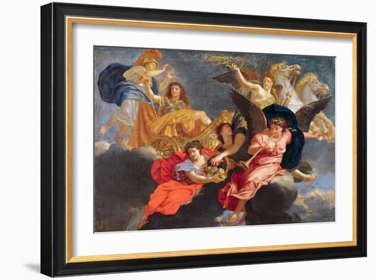 Apotheosis of King Louis XIV of France-Charles Le Brun-Framed Giclee Print