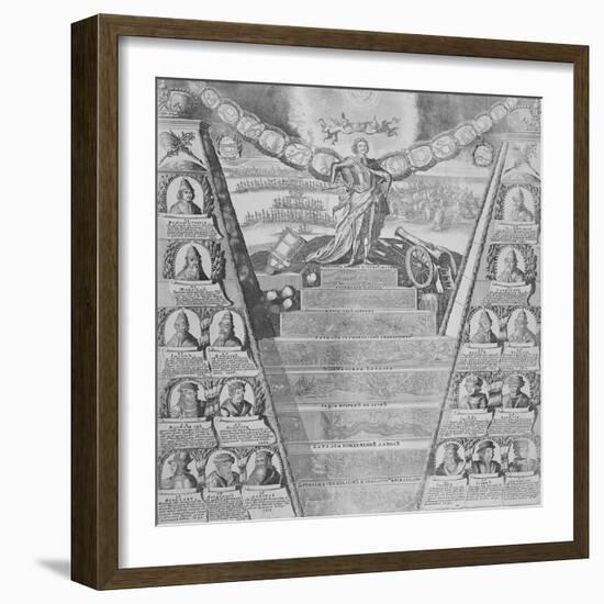 Apotheosis of Peter the Great (Engraving)-Russian-Framed Giclee Print