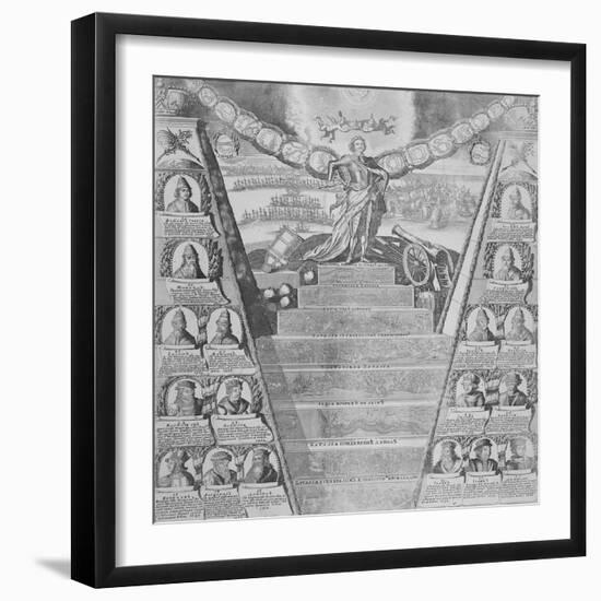 Apotheosis of Peter the Great (Engraving)-Russian-Framed Giclee Print