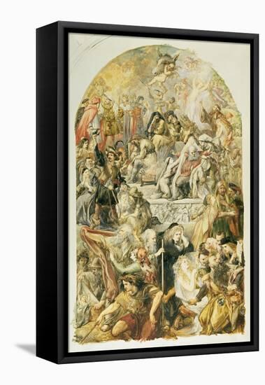 Apotheosis of Shakespeare's Characters, 1871-Sir John Gilbert-Framed Premier Image Canvas