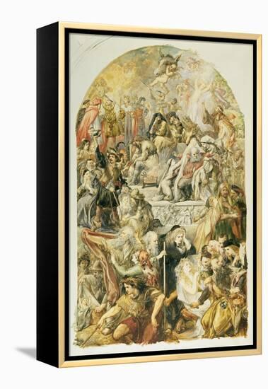 Apotheosis of Shakespeare's Characters, 1871-Sir John Gilbert-Framed Premier Image Canvas