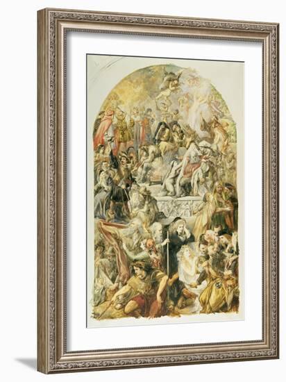 Apotheosis of Shakespeare's Characters, 1871-Sir John Gilbert-Framed Giclee Print