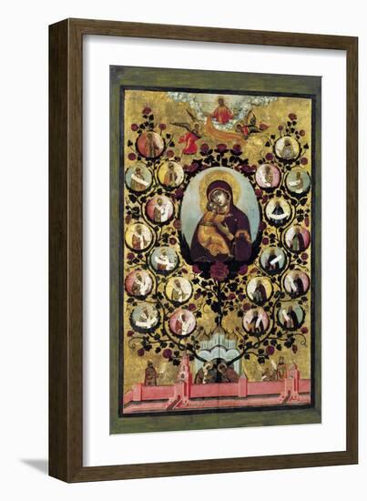 Apotheosis of the Virgin of Vladimir, 1668-Simon Ushakov-Framed Giclee Print