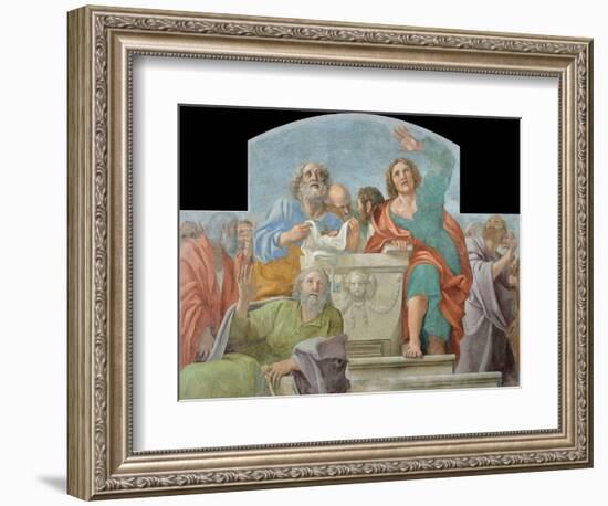 Apotres Pres Du Sepulcre Vide - Peinture De Annibale Carracci (1560-1609) Apostles around the Empty-Annibale Carracci-Framed Giclee Print