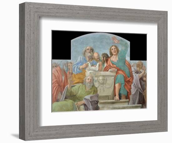 Apotres Pres Du Sepulcre Vide - Peinture De Annibale Carracci (1560-1609) Apostles around the Empty-Annibale Carracci-Framed Giclee Print