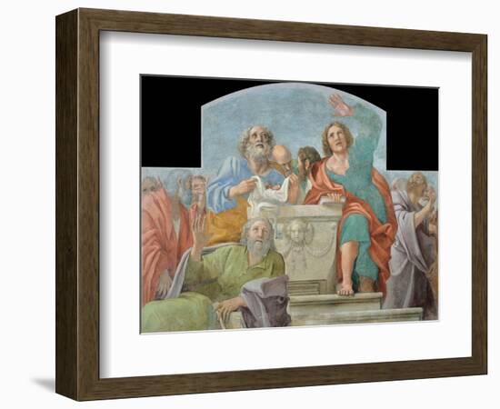 Apotres Pres Du Sepulcre Vide - Peinture De Annibale Carracci (1560-1609) Apostles around the Empty-Annibale Carracci-Framed Giclee Print