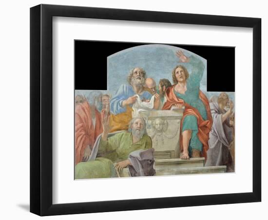 Apotres Pres Du Sepulcre Vide - Peinture De Annibale Carracci (1560-1609) Apostles around the Empty-Annibale Carracci-Framed Giclee Print