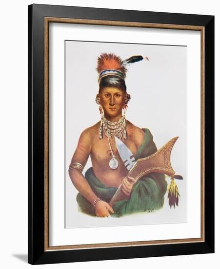 Appanoose, a Sauk Chief, 1837, Illustration from 'The Indian Tribes of North America, Vol.2', by…-George Cooke-Framed Giclee Print