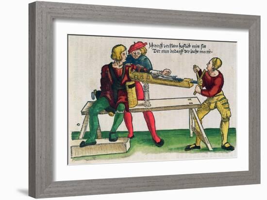 Apparatus For Healing Arm Fractures, Feldtbuch Der Wundartzney Hans Von Gersdorff, c.1540-Hans Or Johannes Ulrich Wechtlin-Framed Giclee Print