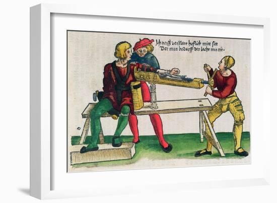 Apparatus For Healing Arm Fractures, Feldtbuch Der Wundartzney Hans Von Gersdorff, c.1540-Hans Or Johannes Ulrich Wechtlin-Framed Giclee Print