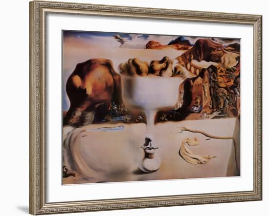 Apparition of a Face and Fruit Dish on a Beach, c.1938-Salvador Dalí-Framed Art Print