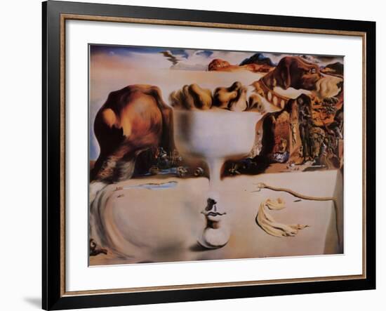 Apparition of a Face and Fruit Dish on a Beach, c.1938-Salvador Dalí-Framed Art Print