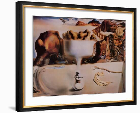 Apparition of a Face and Fruit Dish on a Beach, c.1938-Salvador Dalí-Framed Art Print