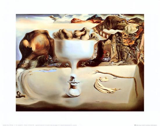 Apparition of face and fruit dish on a beach essay 02 image