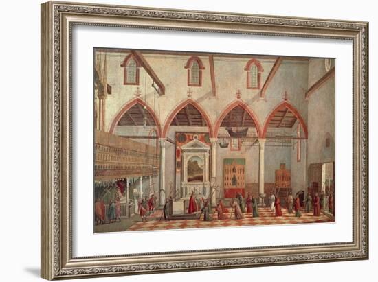 Apparition of Crucified of Mount Ararat in Sant'Antonio Di Castello Church-Vittore Carpaccio-Framed Giclee Print