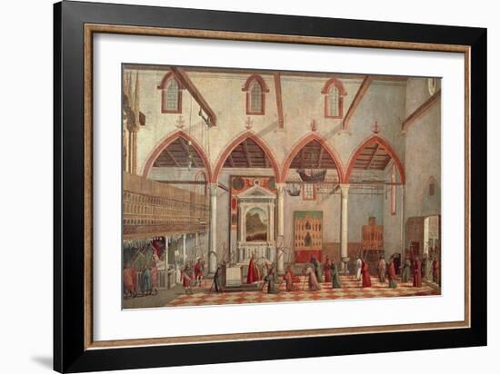 Apparition of Crucified of Mount Ararat in Sant'Antonio Di Castello Church-Vittore Carpaccio-Framed Giclee Print