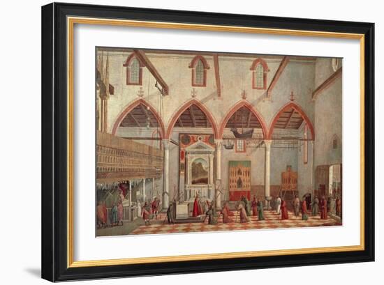 Apparition of Crucified of Mount Ararat in Sant'Antonio Di Castello Church-Vittore Carpaccio-Framed Giclee Print