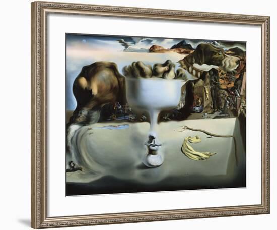 Apparition of Face and Fruit Dish on a Beach-Salvador Dali-Framed Art Print