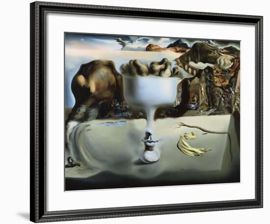 Apparition of Face and Fruit Dish on a Beach-Salvador Dali-Framed Art Print