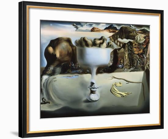 Apparition of Face and Fruit Dish on a Beach-Salvador Dali-Framed Art Print