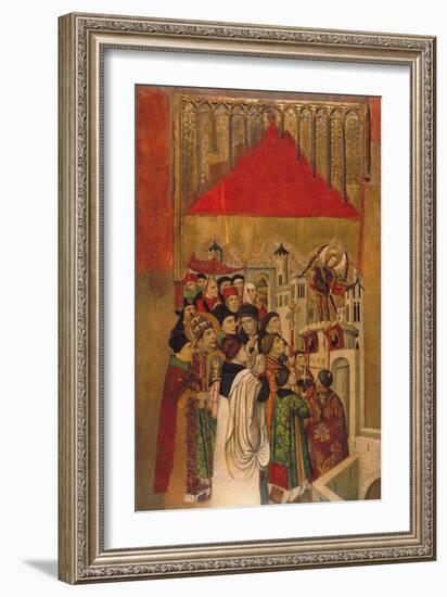 Apparition of Saint Michael at the Castle of Sant'Angelo-Jaume Huguet-Framed Giclee Print