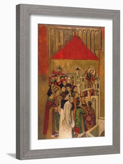 Apparition of Saint Michael at the Castle of Sant'Angelo-Jaume Huguet-Framed Giclee Print