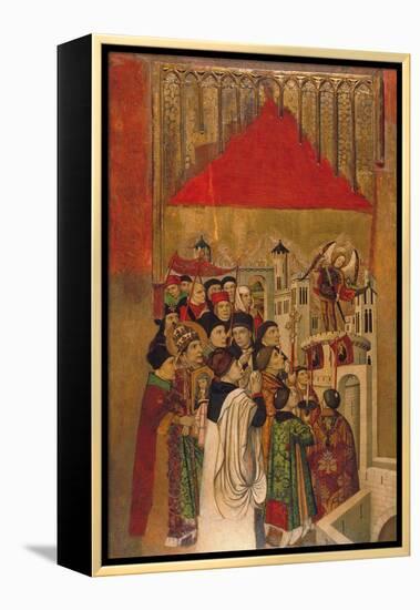 Apparition of Saint Michael at the Castle of Sant'Angelo-Jaume Huguet-Framed Premier Image Canvas