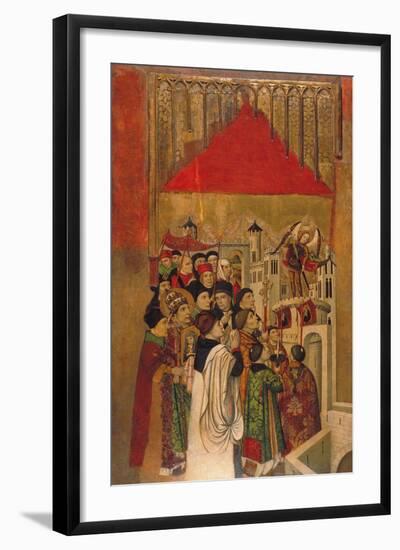 Apparition of Saint Michael at the Castle of Sant'Angelo-Jaume Huguet-Framed Giclee Print