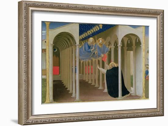 Apparition of Ss. Peter and Paul to St. Dominic, Coronation of the Virgin, c.1430-32-Fra Angelico-Framed Giclee Print