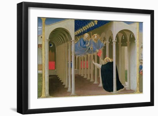 Apparition of Ss. Peter and Paul to St. Dominic, Coronation of the Virgin, c.1430-32-Fra Angelico-Framed Giclee Print