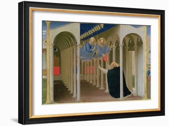 Apparition of Ss. Peter and Paul to St. Dominic, Coronation of the Virgin, c.1430-32-Fra Angelico-Framed Giclee Print