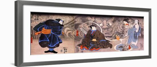 Apparition of the Monstrous Cat-Kuniyoshi Utagawa-Framed Giclee Print