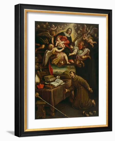 Apparition of the Virgin to Saint Bonaventure-Leandro Da Ponte Bassano-Framed Giclee Print