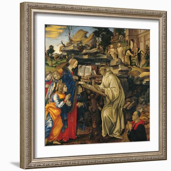 Apparition of the Virgin To St Bernard-Filippino Lippi-Framed Giclee Print