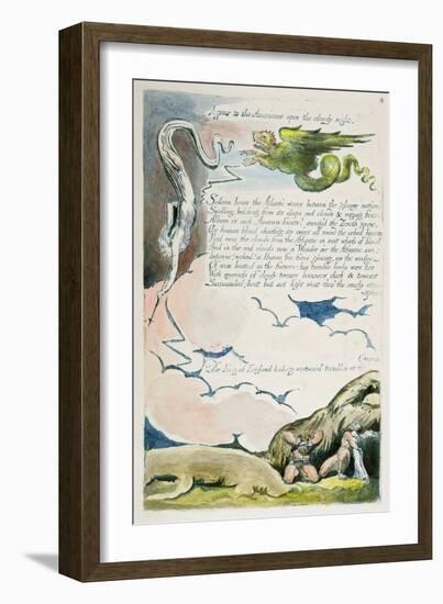 Appear to the Americans...', Plate 6 from 'America: a Prophecy', 1793-William Blake-Framed Giclee Print