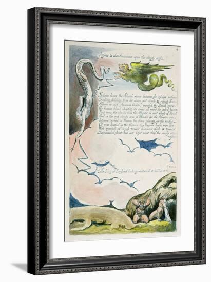 Appear to the Americans...', Plate 6 from 'America: a Prophecy', 1793-William Blake-Framed Giclee Print