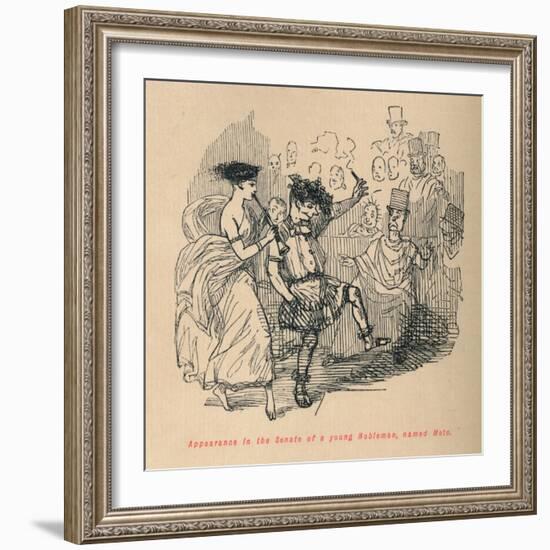 'Appearance in the Senate of a young Nobleman, named Meto', 1852-John Leech-Framed Giclee Print