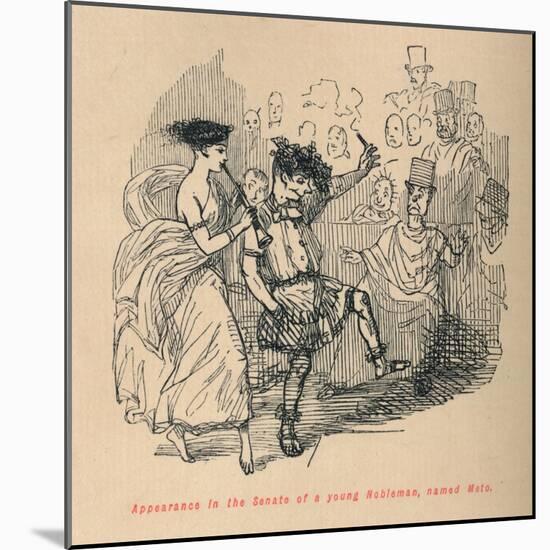 'Appearance in the Senate of a young Nobleman, named Meto', 1852-John Leech-Mounted Giclee Print