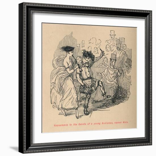 'Appearance in the Senate of a young Nobleman, named Meto', 1852-John Leech-Framed Giclee Print