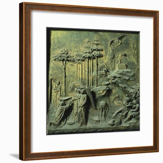 Appearance of Angels to Abraham and Sacrifice of Isaac-Lorenzo Ghiberti-Framed Giclee Print